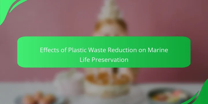 Effects of Plastic Waste Reduction on Marine Life Preservation